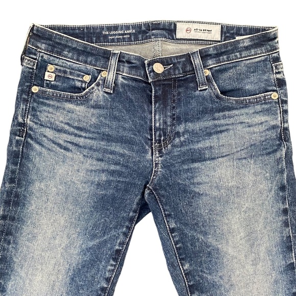 AG The Legging Ankle | Super Skinny Ankle Stonewash Jeans with Raw Hem 26 - Picture 3 of 16